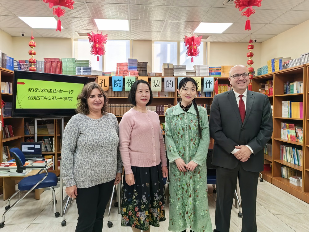 TAG-Confucius Institute Receives Cultural Counsellor of Chinese Embassy in Jordan