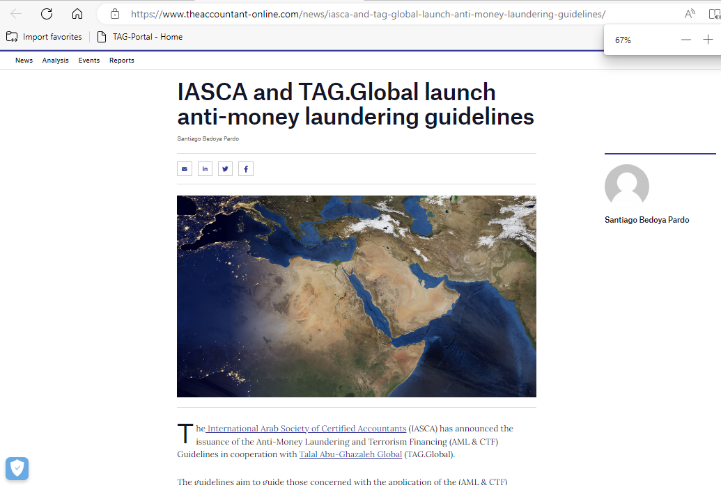 IASCA and TAG-Global Publish Anti-Money Laundering Guide